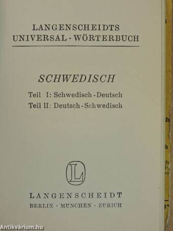 Langenscheidts Universal-Wörterbuch Schwedisch