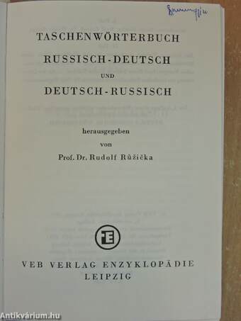 Taschenwörterbuch Russisch-Deutsch und Deutsch-Russisch