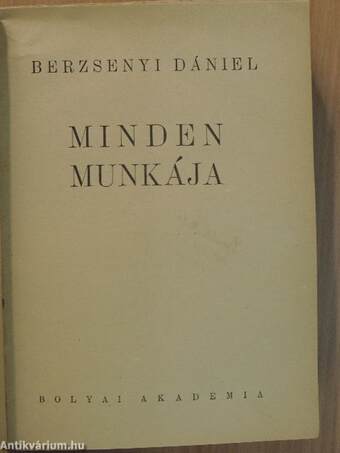 Berzsenyi Dániel minden munkája