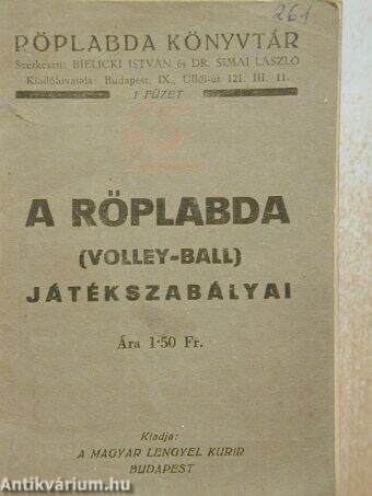 A röplabda (volley-ball) játékszabályai