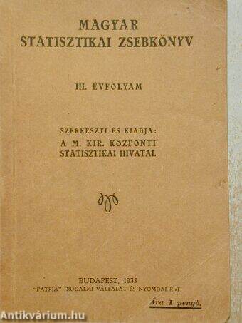Magyar statisztikai zsebkönyv 1935.