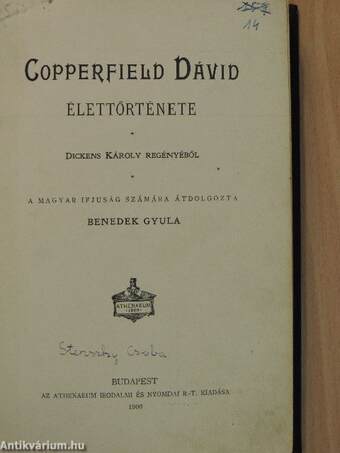 Copperfield Dávid élettörténete