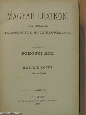 Magyar Lexikon II. (töredék)