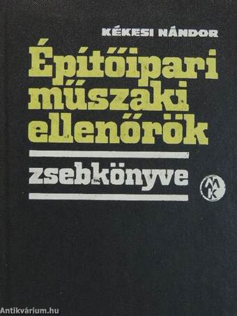 Építőipari műszaki ellenőrök zsebkönyve