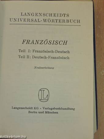 Langenscheidts Universal-Wörterbuch Französisch