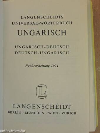 Langenscheidts Universal-Wörterbuch Ungarisch