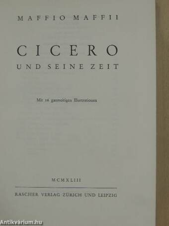 Cicero und seine Zeit