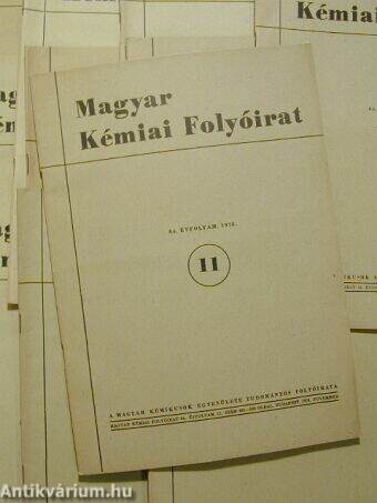 Magyar Kémiai Folyóirat 1978. (nem teljes évfolyam)