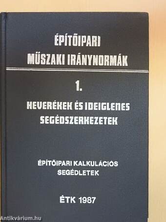 Építőipari műszaki iránynormák 1.