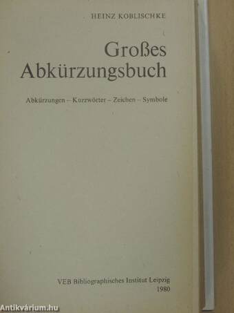 Großes Abkürzungsbuch