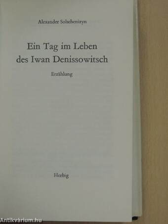 Ein Tag im Leben des Iwan Denissowitsch