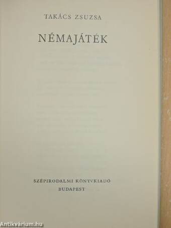 Némajáték