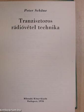 Tranzisztoros rádióvétel technika