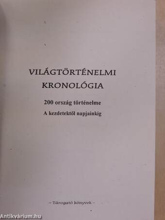 Világtörténelmi kronológia