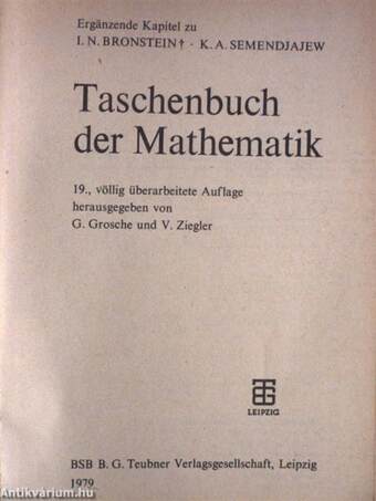 Taschenbuch der Mathematik