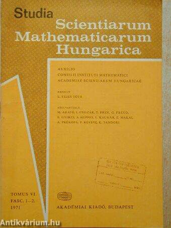 Studia Scientiarum Mathematicarum Hungarica 1971.