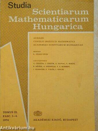 Studia Scientiarum Mathematicarum Hungarica 1974.
