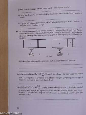 Fizika munkafüzet és feladatlap 10.