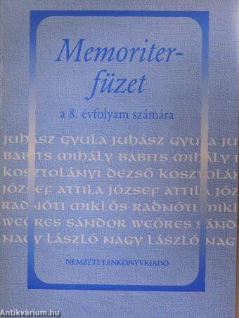 Memoriterfüzet a 8. évfolyam számára