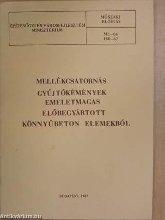 Mellékcsatornás gyűjtőkémények emeletmagas előregyártott könnyűbeton elemekből