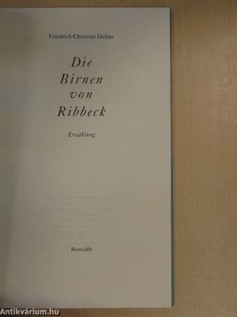 Die Birnen von Ribbeck