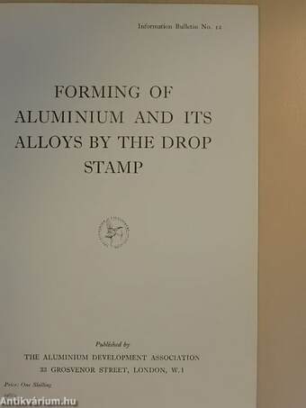 Forming of aluminium and its alloys by the drop stamp