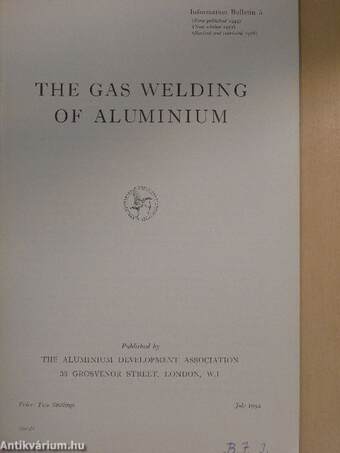 The gas welding of aluminium