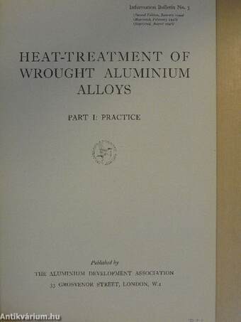 Heat-treatment of wrought aluminium alloys I.