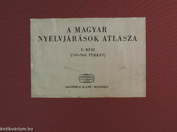 A Magyar Nyelvjárások Atlasza V.