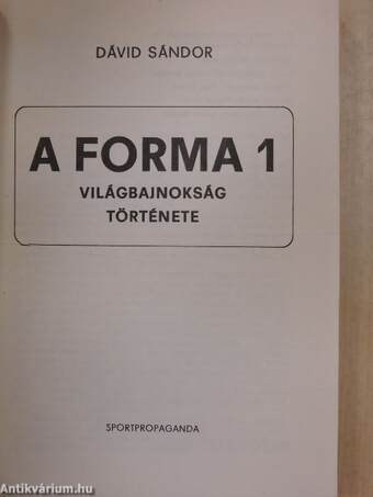 A Forma-1 világbajnokság története