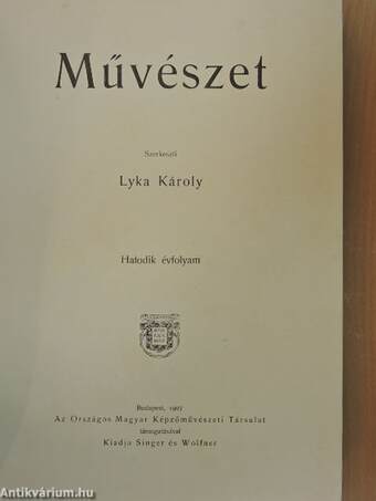 Művészet 1907. (nem teljes évfolyam)