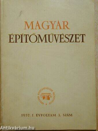 Magyar Építőművészet 1952/3.