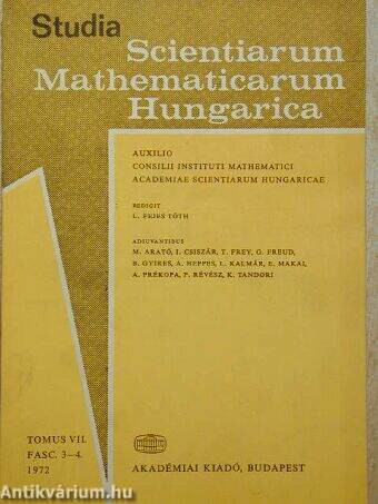 Studia Scientiarum Mathematicarum Hungarica 1972.