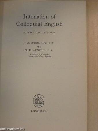 Intonation of Colloquial English