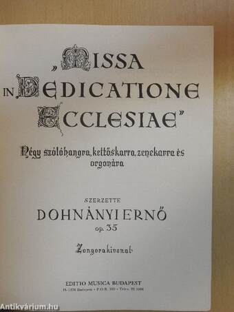 "Missa in Dedicatione Ecclesiae"