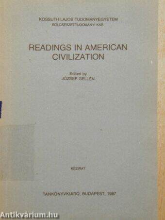 Readings in american civilization