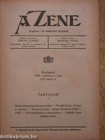 A Zene 1937. január 2.