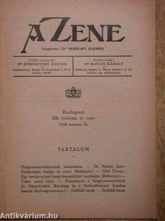 A Zene 1938. március 16.