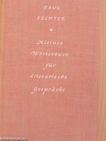 Kleines Wörterbuch für literarische Gespräche