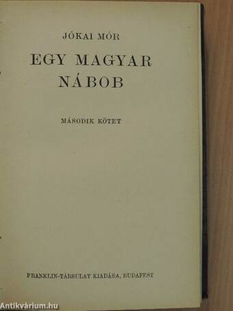 Egy magyar nábob I-II.