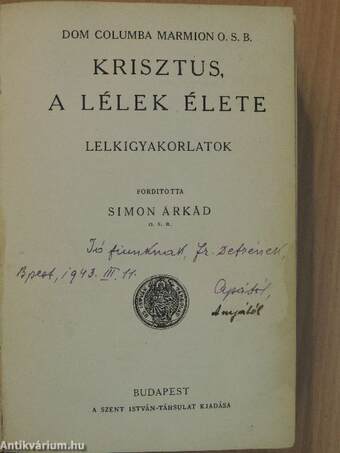 Krisztus, a lélek élete