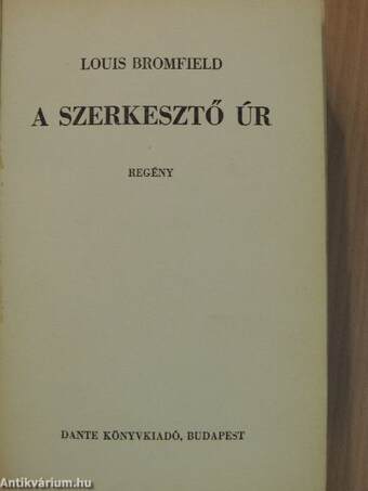 A szerkesztő úr