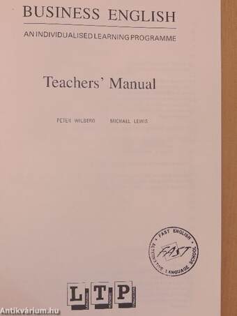 Business English Teacher's Manual