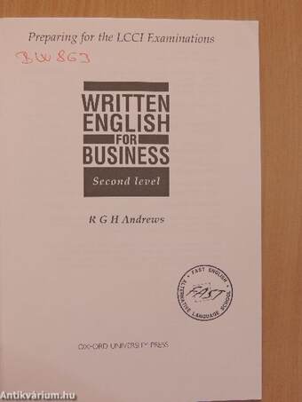 Written English for Business 2