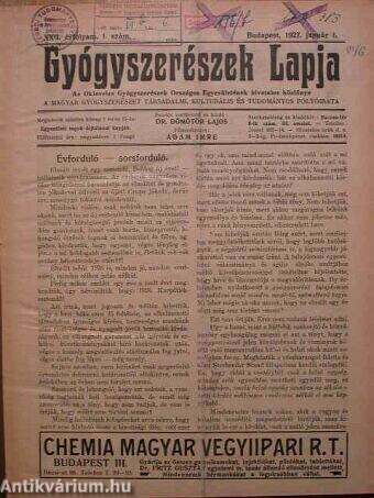 Gyógyszerészek Lapja 1927. január-december