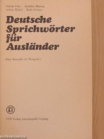 Deutsche Sprichwörter für Ausländer