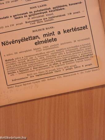 Természettudományi Közlöny 1928. április 15.