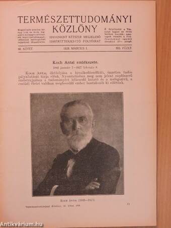 Természettudományi Közlöny 1928. március 1.