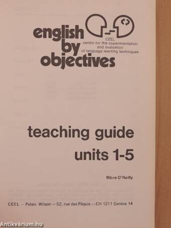 English by Objectives - Units 1-5 - Teaching guide