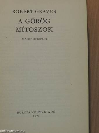 A görög mítoszok II. (töredék)